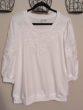 Limited Edition Embroidered Scoop-Neck Sweatshirt